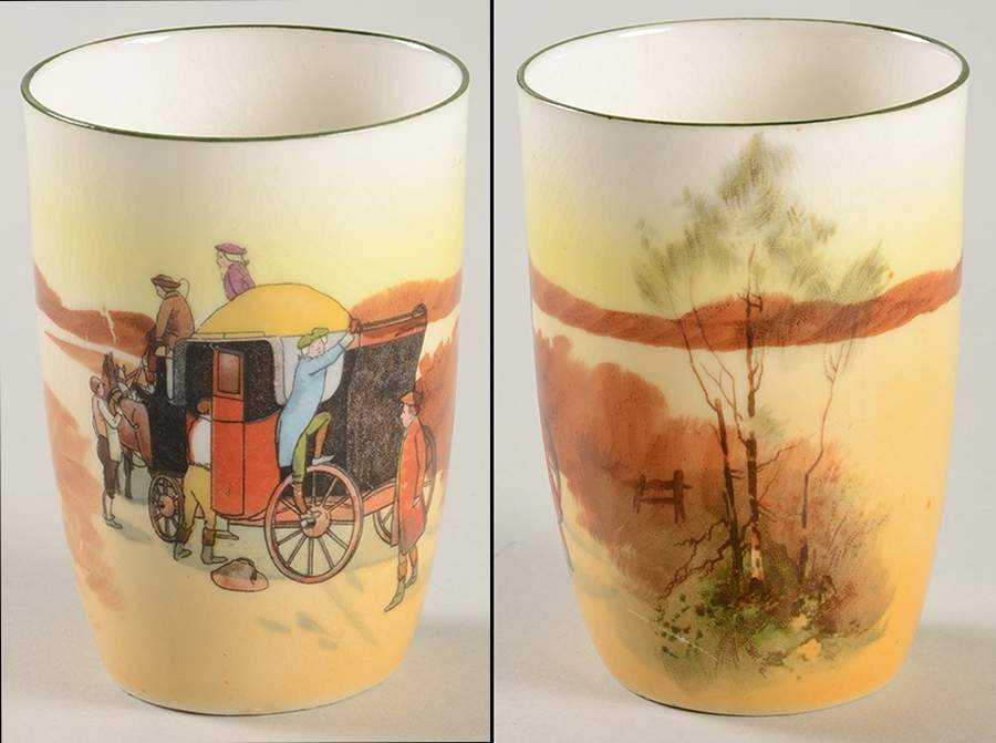 Coaching Days (Smooth, Bone) 6 Oz China Juice Tumbler by Royal Doulton-1