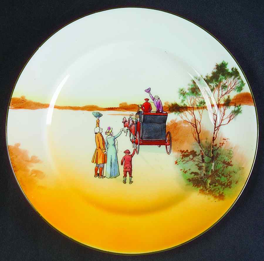 Coaching Days (Smooth, Bone) Salad Plate by Royal Doulton-1