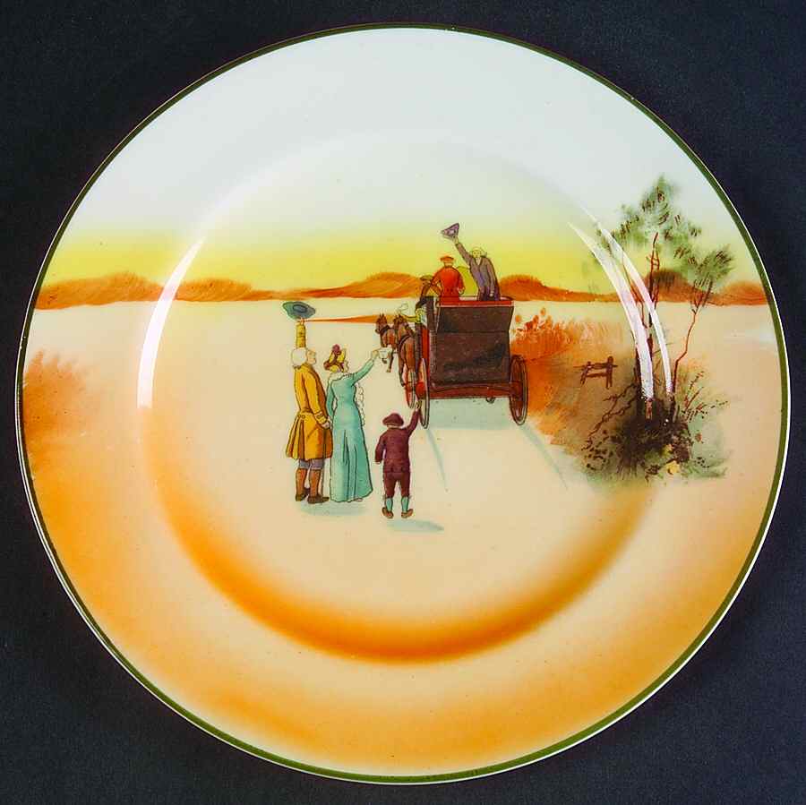 Coaching Days (Smooth, Bone) Salad Plate by Royal Doulton-1