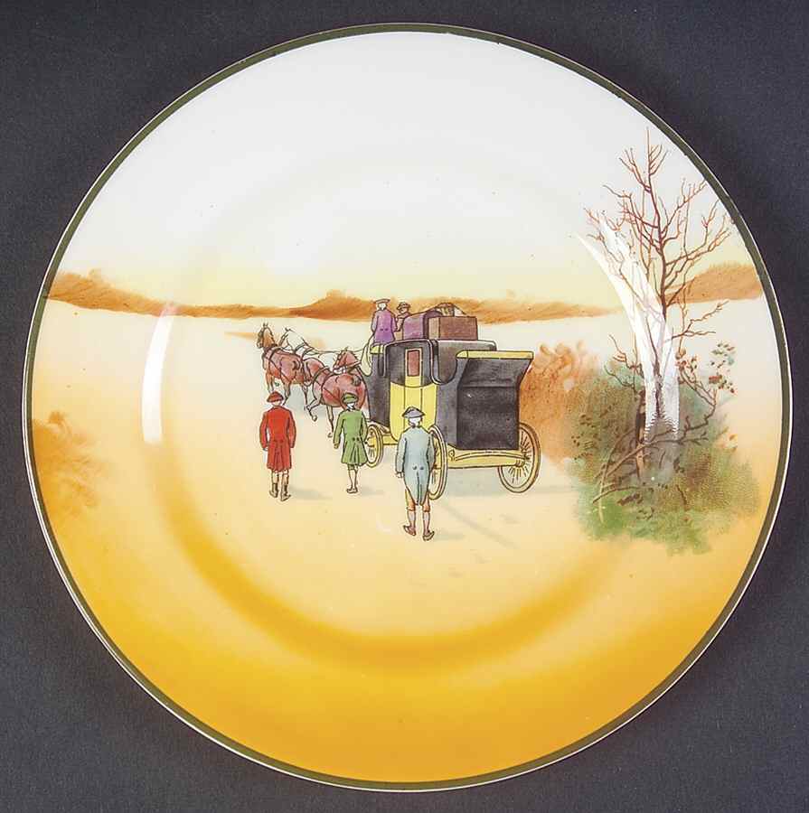 Coaching Days (Smooth, Bone) Dessert/Pie Plate by Royal Doulton-1