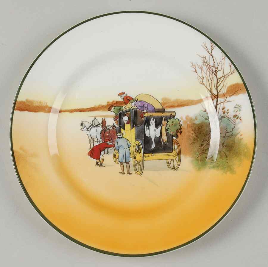 Coaching Days (Smooth, Bone) Dessert/Pie Plate by Royal Doulton-1