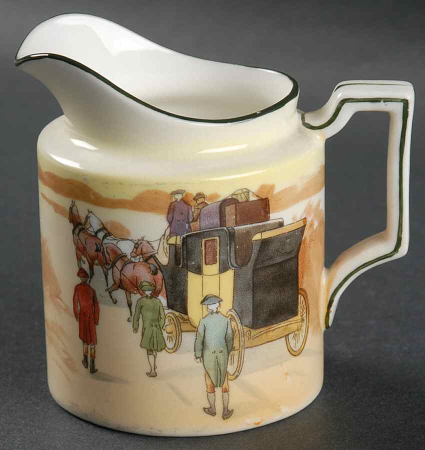 Coaching Days (Smooth, Bone) Creamer by Royal Doulton-1