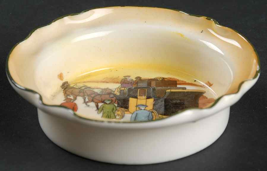 Coaching Days (Smooth, Bone) 4" Ashtray by Royal Doulton-1