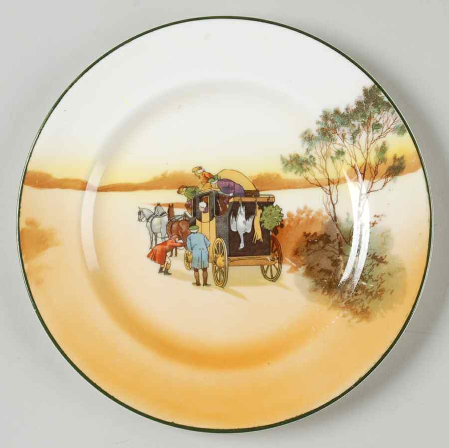 Coaching Days (Smooth, Bone) Salad Plate by Royal Doulton-1