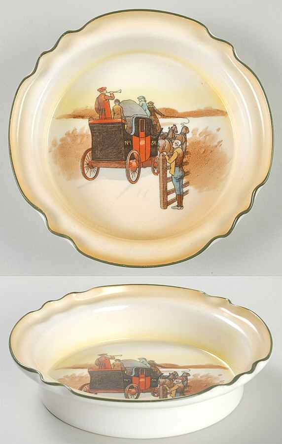 Coaching Days (Smooth, Bone) 5" Ashtray by Royal Doulton-1