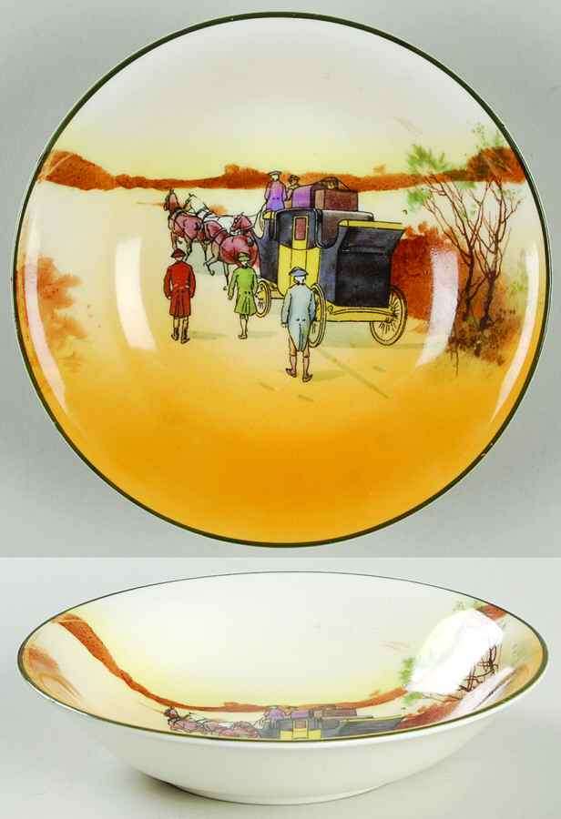 Coaching Days (Smooth, Bone) Fruit/Dessert (Sauce) Bowl by Royal Doulton-1