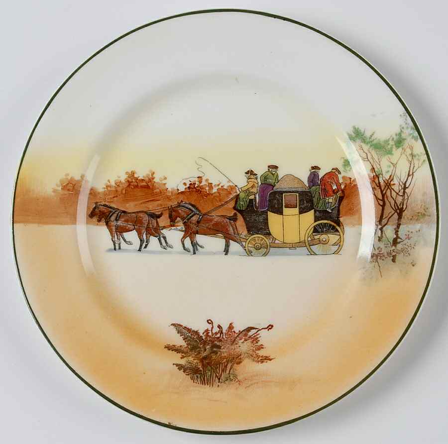 Coaching Days (Smooth, Bone) Dessert/Pie Plate by Royal Doulton-1