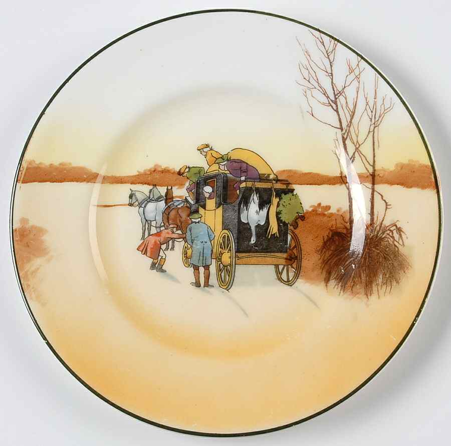 Coaching Days (Smooth, Bone) Dessert/Pie Plate by Royal Doulton-1