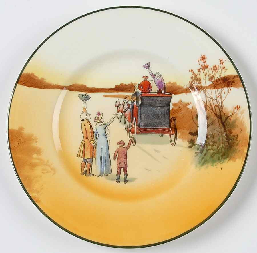 Coaching Days (Smooth, Bone) Bread & Butter Plate by Royal Doulton-1