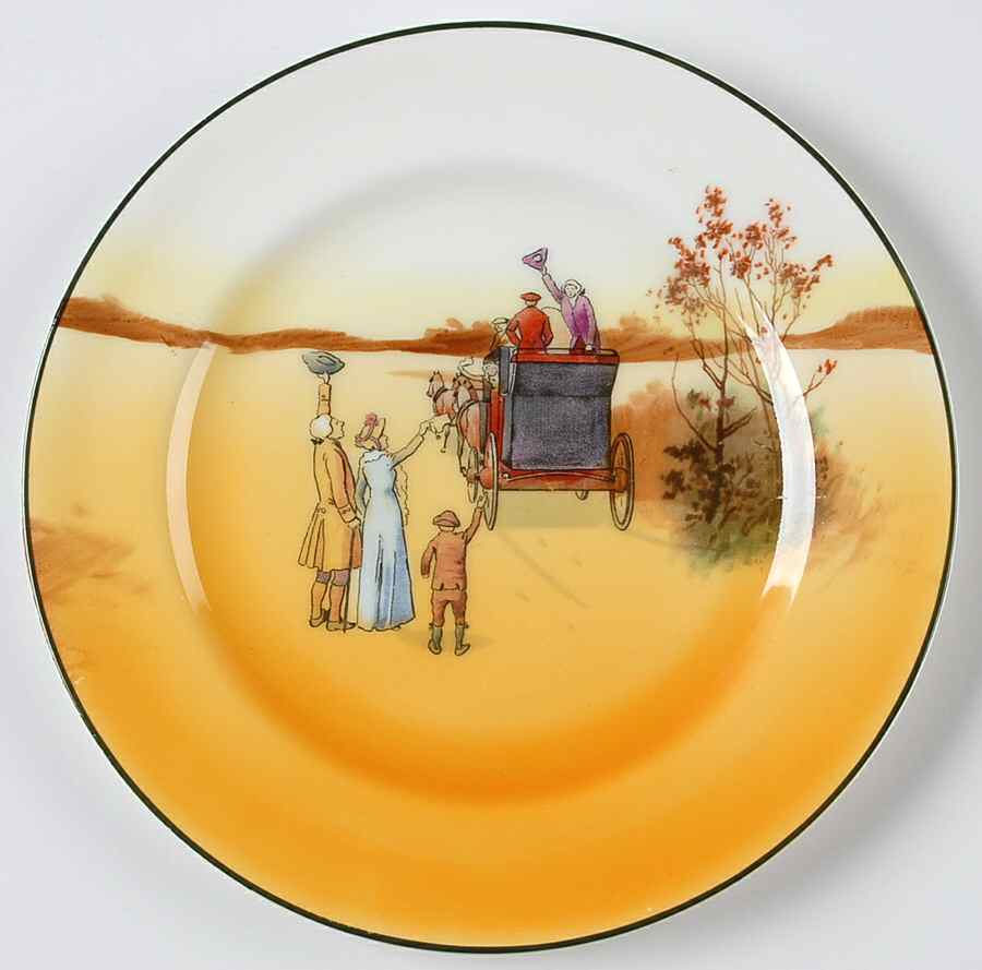 Coaching Days (Smooth, Bone) Dessert/Pie Plate by Royal Doulton-1