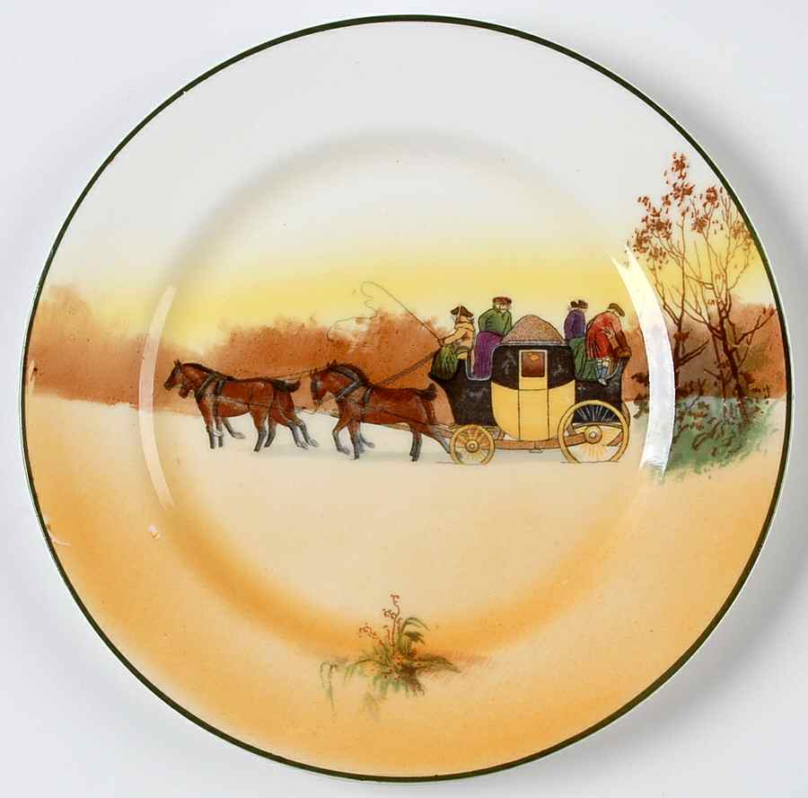 Coaching Days (Smooth, Bone) Dessert/Pie Plate by Royal Doulton-1