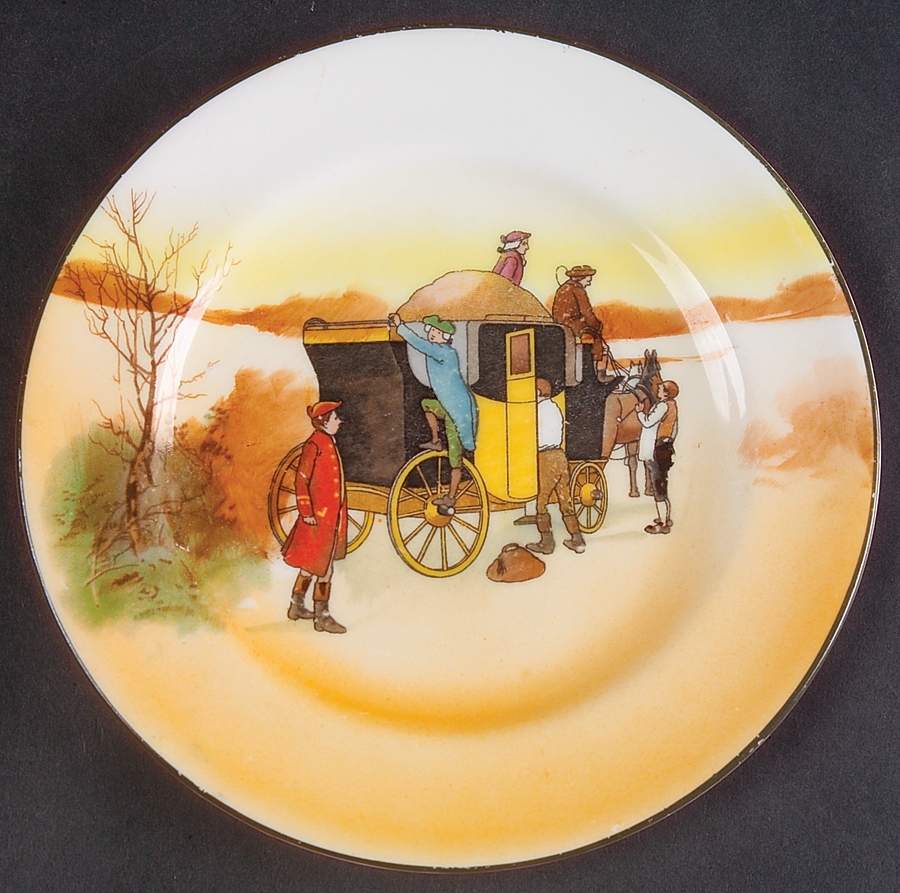 Coaching Days (Smooth, Bone) Dessert/Pie Plate by Royal Doulton-1