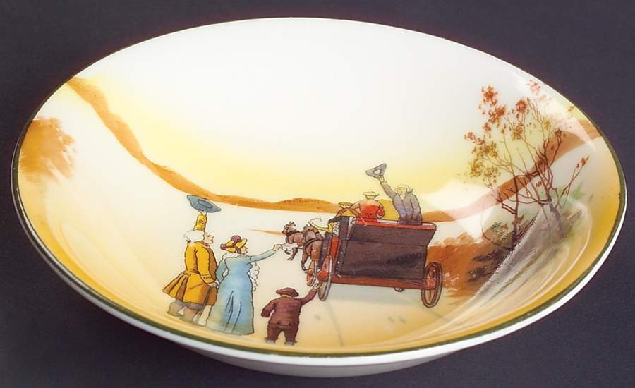 Coaching Days (Smooth, Bone) Fruit/Dessert (Sauce) Bowl by Royal Doulton-1