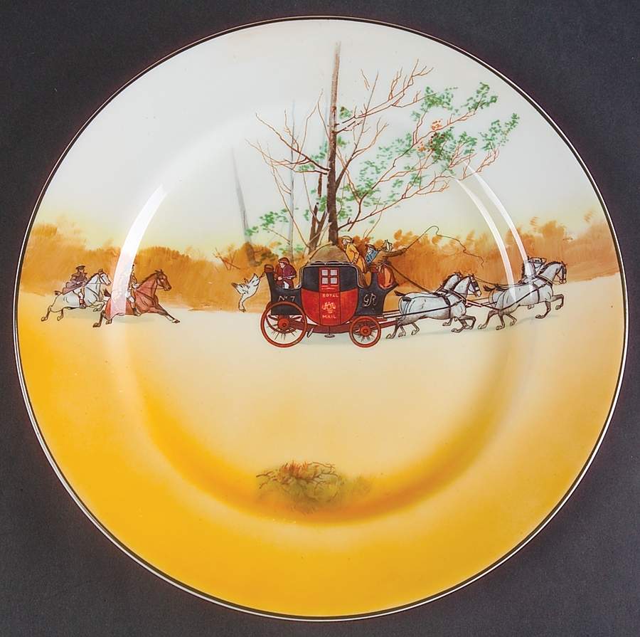Coaching Days (Smooth, Bone) Dinner Plate by Royal Doulton-1