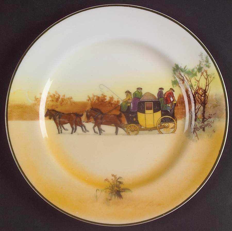 Coaching Days (Smooth, Bone) Dessert/Pie Plate by Royal Doulton-1