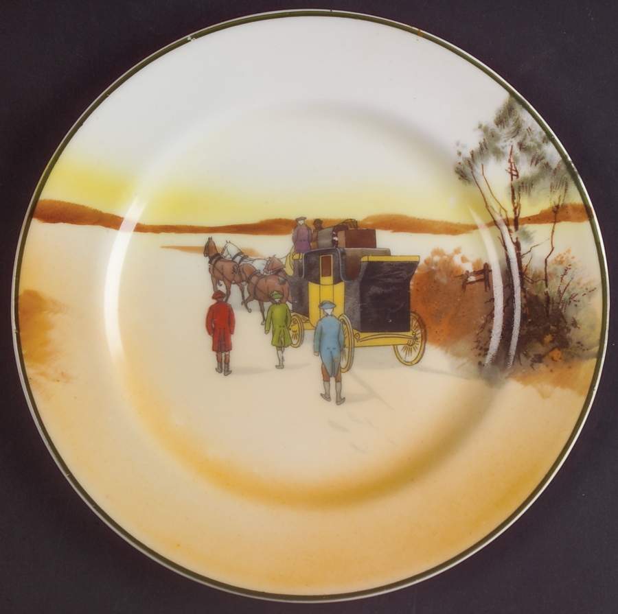 Coaching Days (Smooth, Bone) Dessert/Pie Plate by Royal Doulton-1