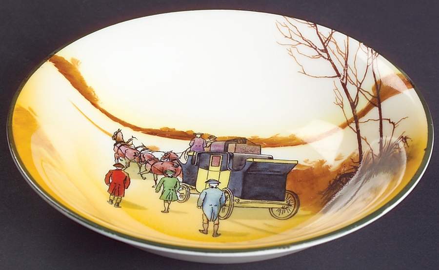 Coaching Days (Smooth, Bone) Fruit/Dessert (Sauce) Bowl by Royal Doulton-1
