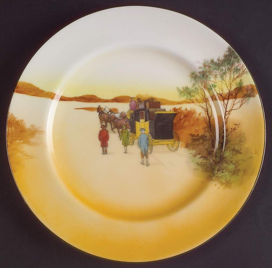 Coaching Days (Smooth, Bone) Salad Plate by Royal Doulton-1