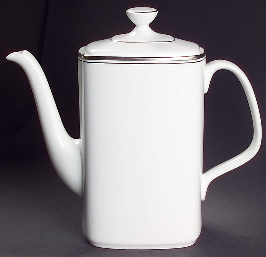 Concord Platinum (Concord Shape) Coffee Pot & Lid by Royal Doulton-1