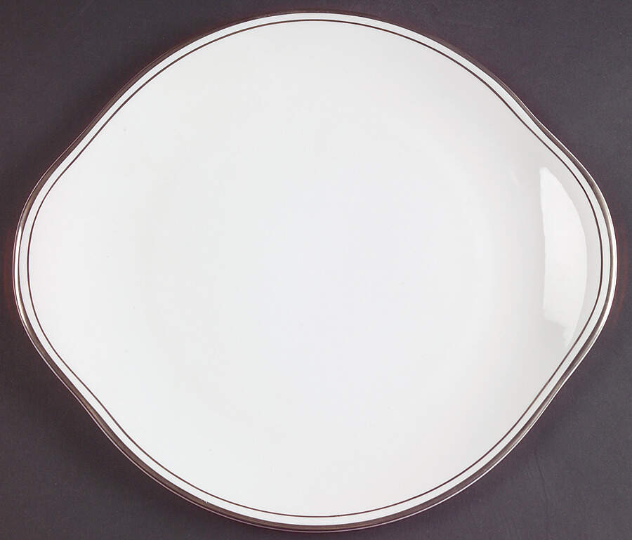 Concord Platinum (Concord Shape) Handled Cake Plate by Royal Doulton-1