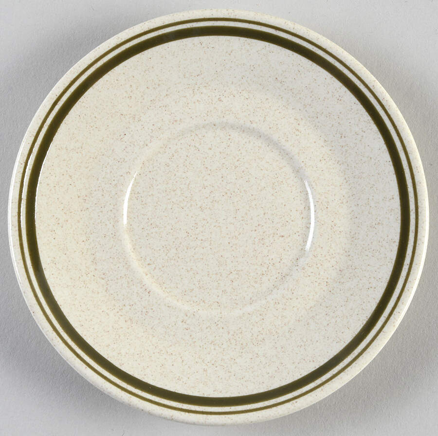Cornwall (Rim, Double Green Trim) Saucer for Demitasse Cup by Royal Doulton-1