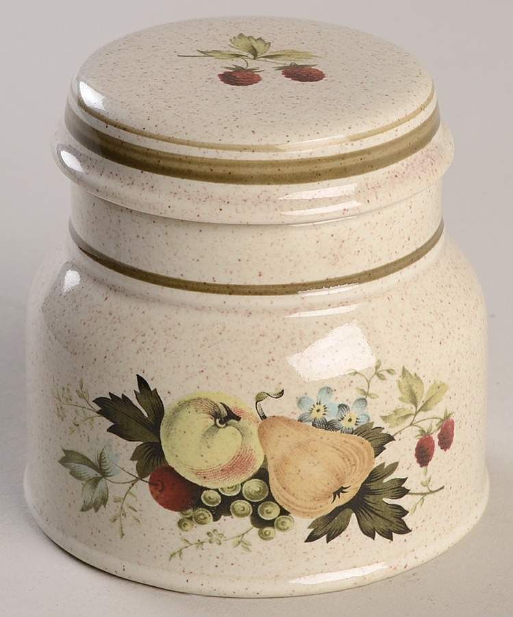 Cornwall (Rim, Double Green Trim) Mini Sugar Bowl & Lid by Royal Doulton-1