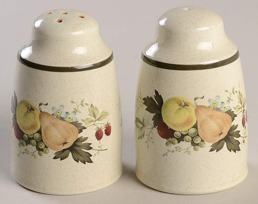 Cornwall (Rim, Double Green Trim) Salt & Pepper Set by Royal Doulton-1