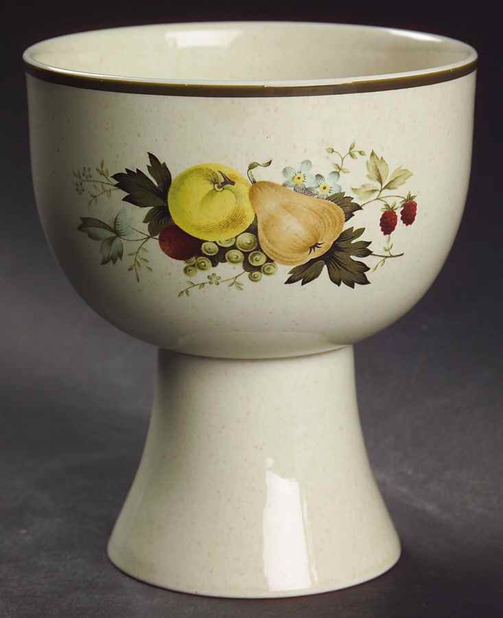 Cornwall (Rim, Double Green Trim) 1o Oz China Goblet by Royal Doulton-1
