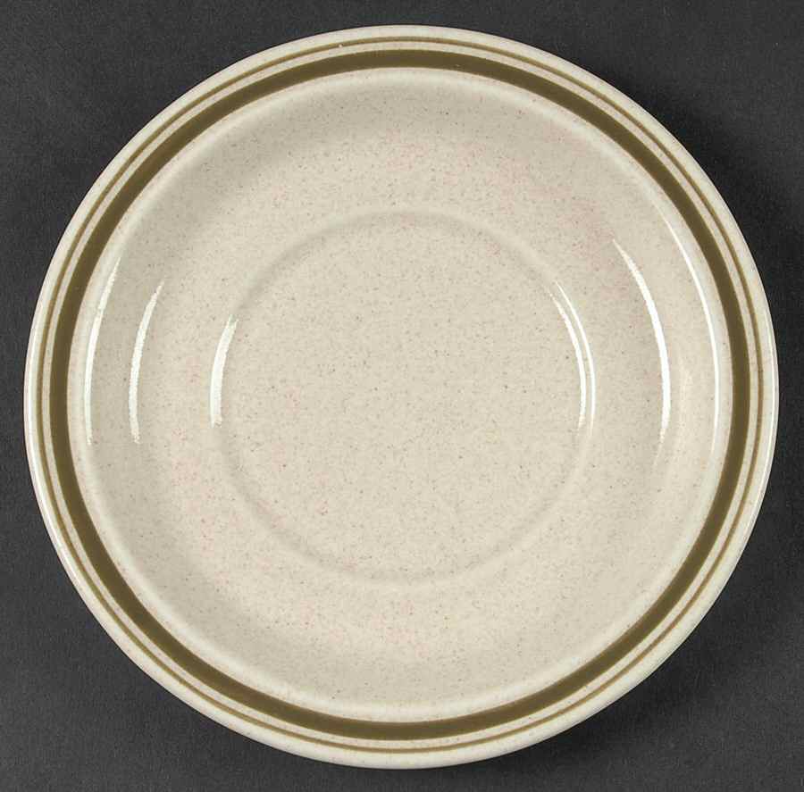 Cornwall (Rim, Double Green Trim) Saucer by Royal Doulton-1