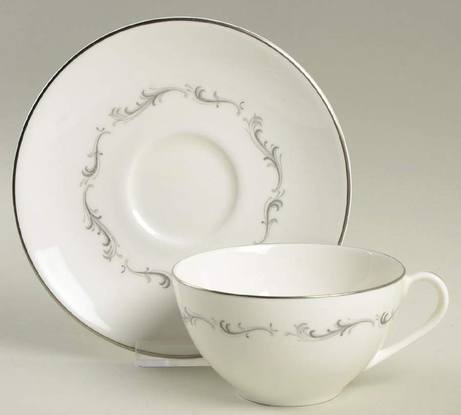 Coronet Flat Cup & Saucer Set by Royal Doulton-1