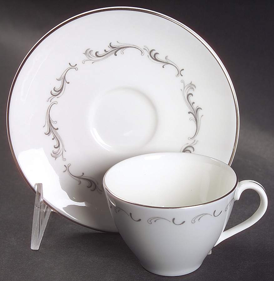 Coronet Flat Demitasse Cup & Saucer Set by Royal Doulton-1