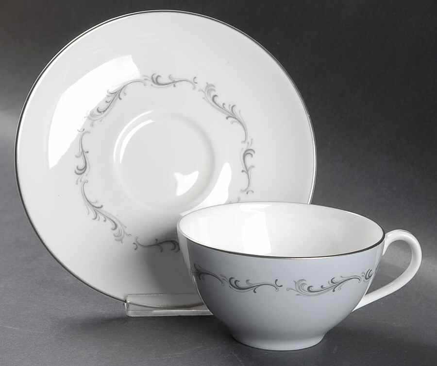 Coronet Flat Cup & Saucer Set by Royal Doulton-1