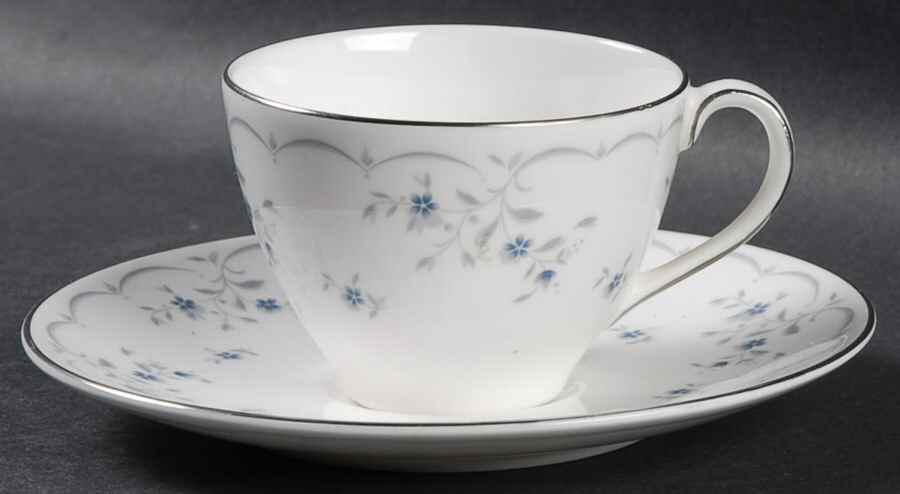 Cotillion Flat Demitasse Cup & Saucer Set by Royal Doulton-1