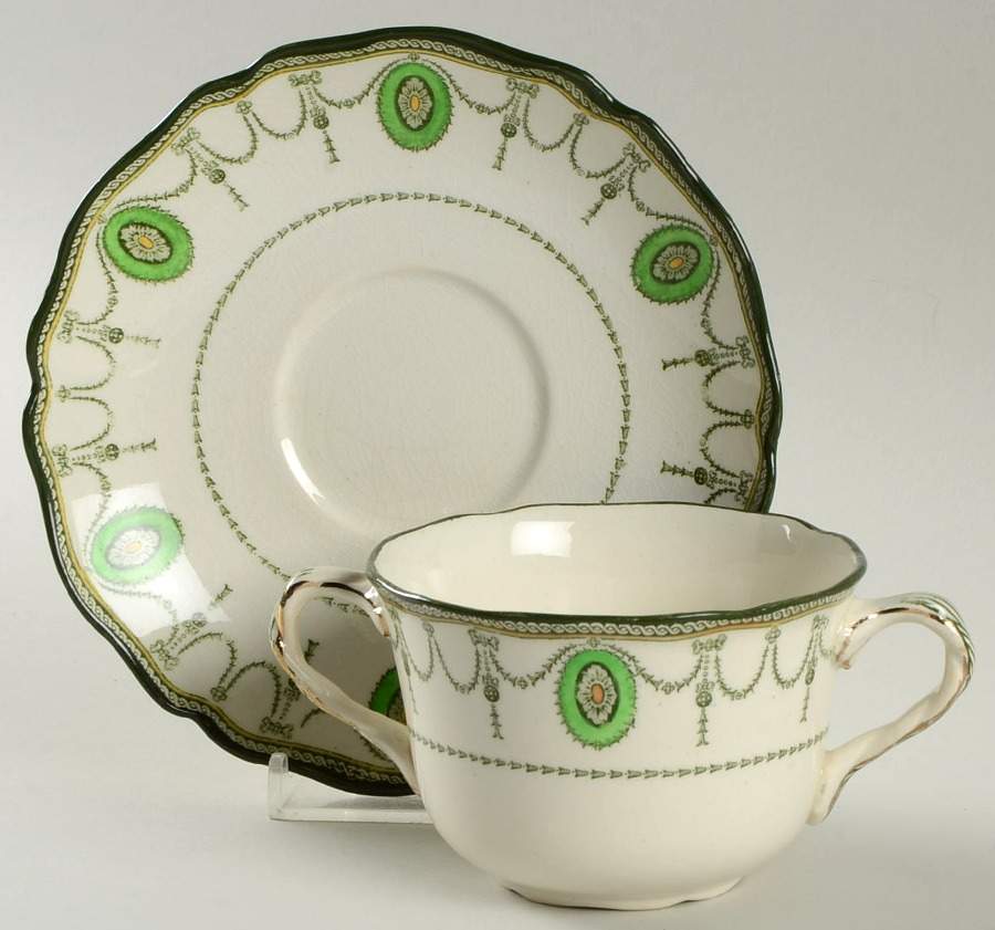 Countess Flat Bouillon Cup & Saucer by Royal Doulton-1