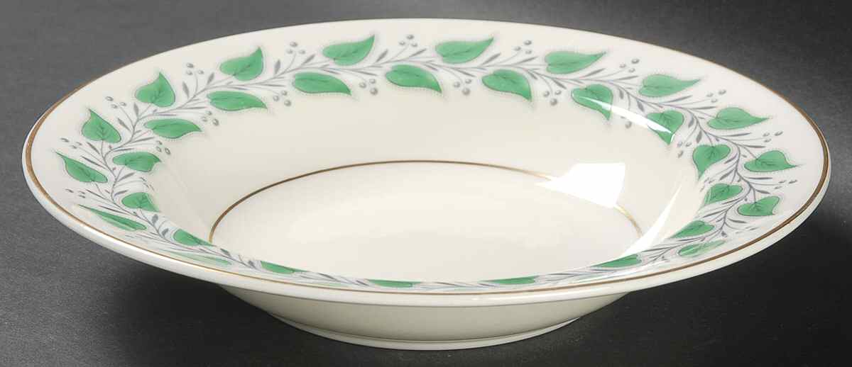 Coventry Green (Green Leaves) Rim Soup Bowl by Royal Doulton-1