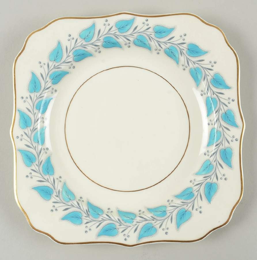 Coventry Blue Turquoise Square Salad Plate by Royal Doulton-1