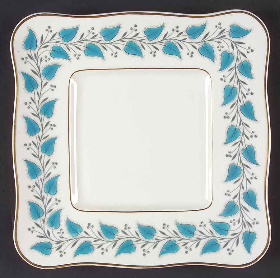 Coventry Blue Turquoise Square Cake Plate by Royal Doulton-1
