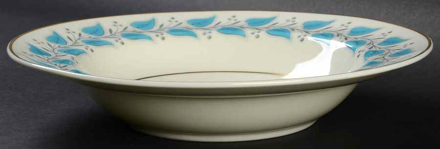 Coventry Blue Turquoise Rim Soup Bowl by Royal Doulton-1