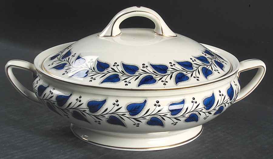 Coventry Navy Blue Round Covered Vegetable by Royal Doulton-1