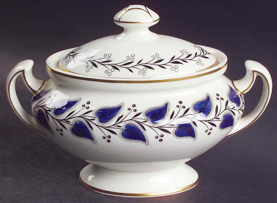 Coventry Navy Blue Sugar Bowl & Lid by Royal Doulton-1