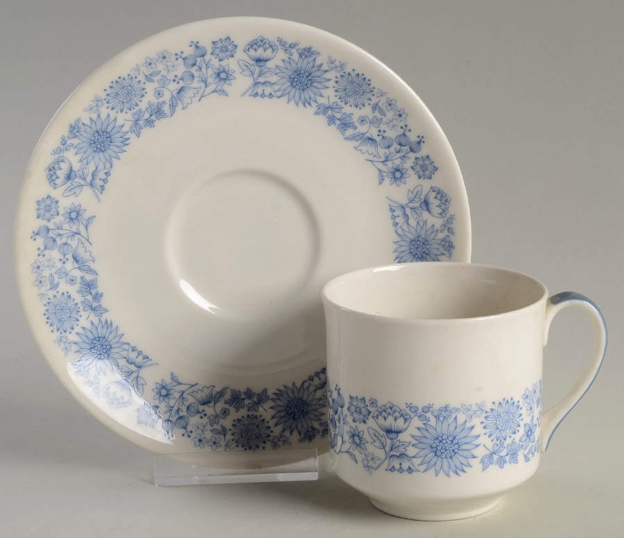 Cranbourne Flat Cup & Saucer Set by Royal Doulton-1