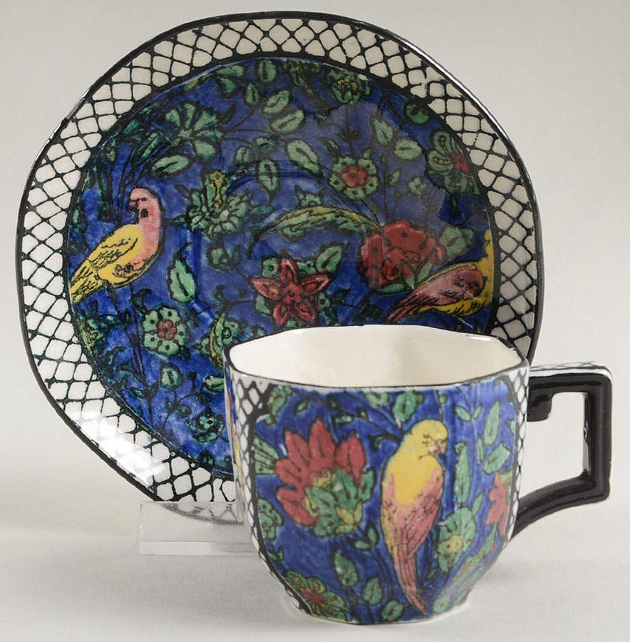Persian C Flat Demitasse Cup & Saucer Set by Royal Doulton-1