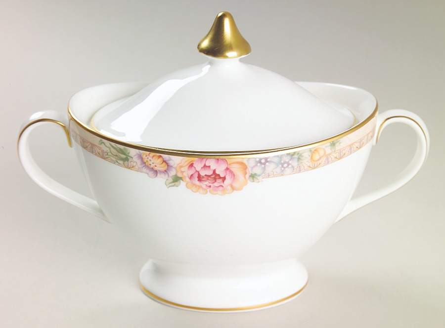 Darjeeling Sugar Bowl & Lid by Royal Doulton-1