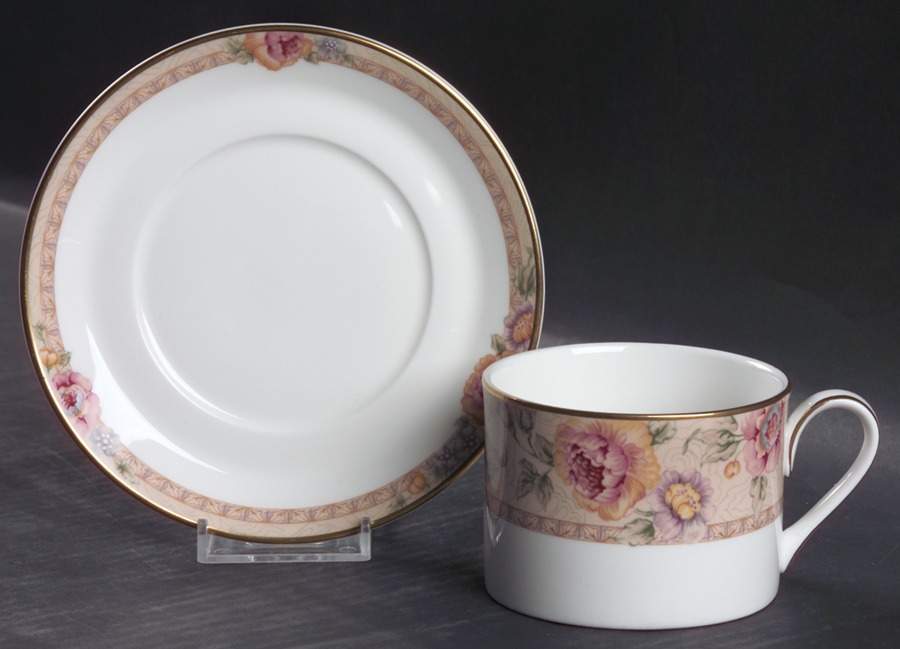 Darjeeling Flat Cup & Saucer Set by Royal Doulton-1