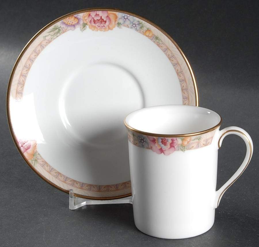 Darjeeling Flat Demitasse Cup & Saucer Set by Royal Doulton-1