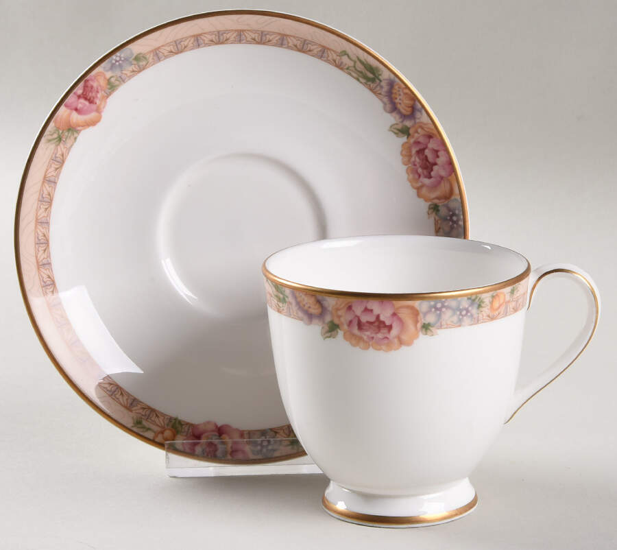 Darjeeling Footed Cup & Saucer Set by Royal Doulton-1