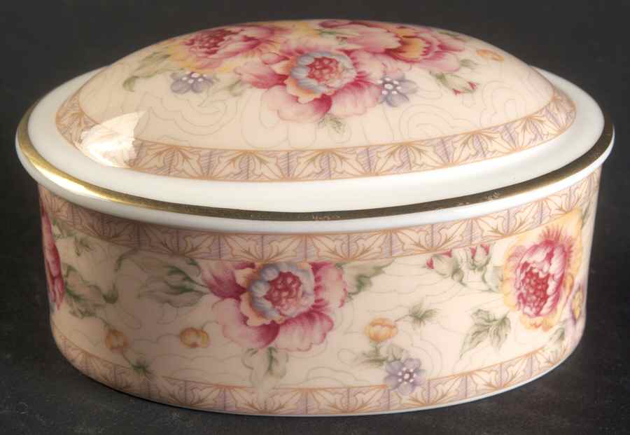 Darjeeling Large Oval Box & Lid by Royal Doulton-1