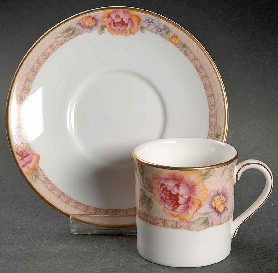 Darjeeling Flat Demitasse Cup & Saucer Set by Royal Doulton-1