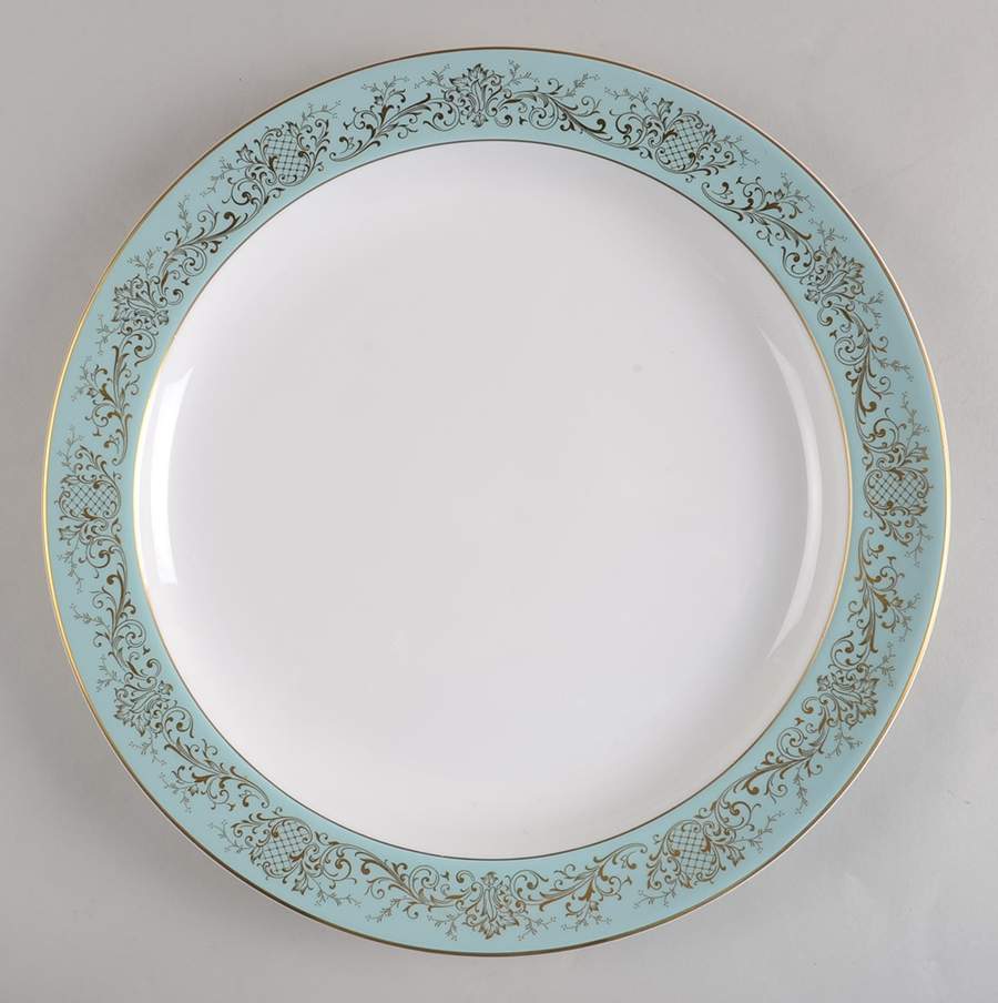 Delamerie Turquoise 13" Chop Plate (Round Platter) by Royal Doulton-1