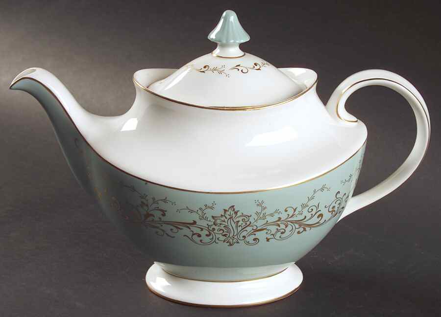 Delamerie Turquoise Teapot & Lid by Royal Doulton-1